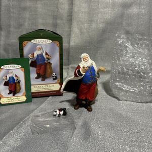 Hallmark Keepsake Christmas Tree Ornament Santa Claus Set Vintage‎ 2001